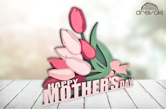 Tulip Bouquet Laser SVG for Mother's Day