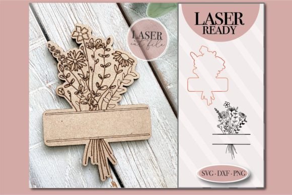 Personalized Floral Name Sign for Laser Cutting