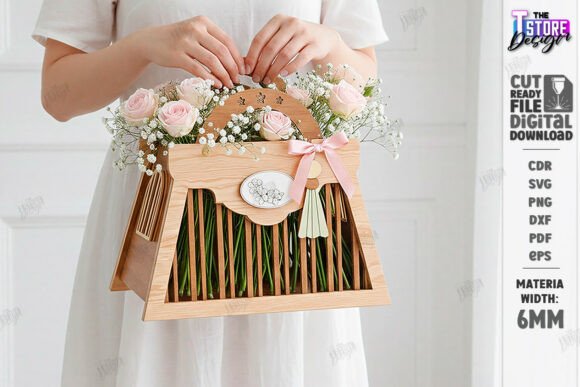 Ornate Floral Laser Cut Gift Basket