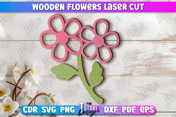 Laser Cut Wooden Flower Bouquet Files