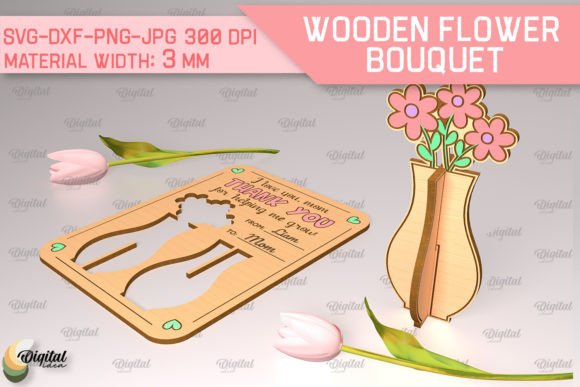 Laser Cut Flower Bouquet SVG Design