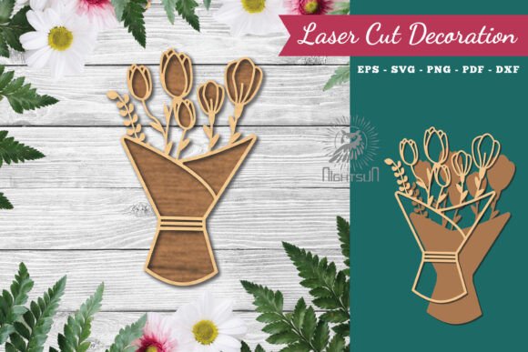 Flower Bouquet Laser Cut Design