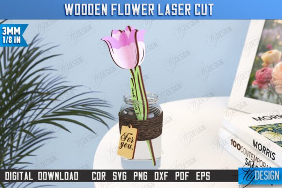 Eternal Wooden Bouquet CNC File