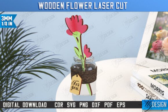 Wooden Bouquet Laser Cut Files