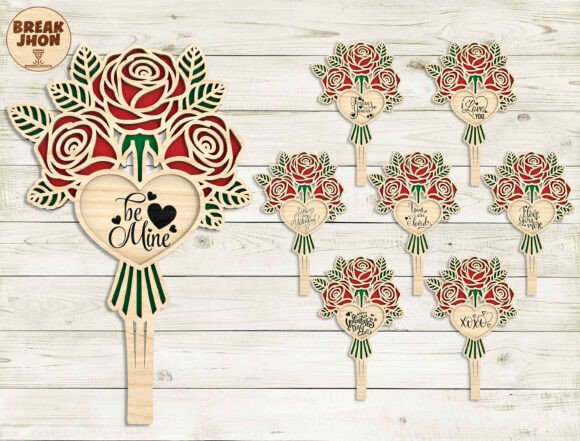 Romantic Rose Heart Laser Cut Designs