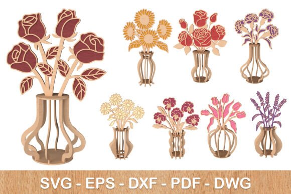 Versatile 3D Flower Vase Design Bundle