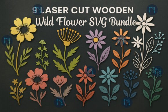 Wildflower SVG Laser Cut Design Bundle