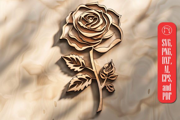 Elegant Rose Laser Cut Design