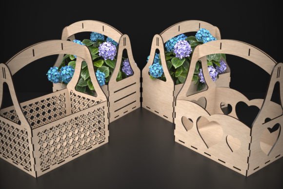 Versatile Laser Cut Storage Basket Designs