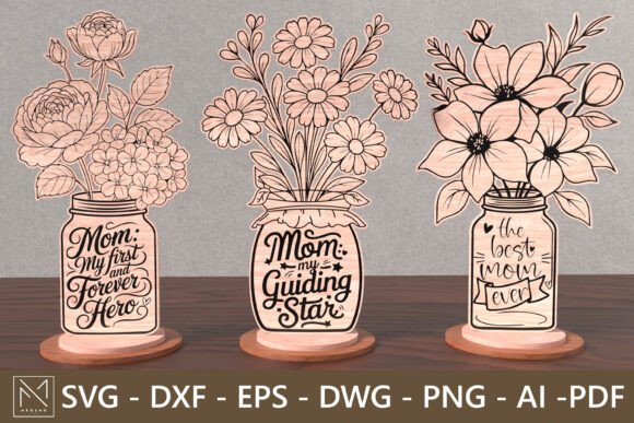Heartfelt Floral Vase Quote SVG Collection