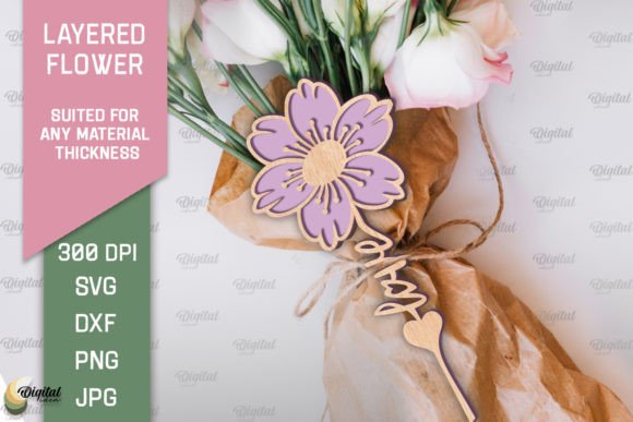 Layered Flower Laser Cut Designs