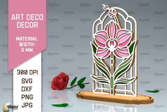Orchid Flower Laser Cut Design Pack