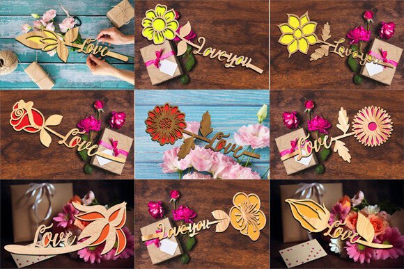 Layered Floral SVG File Set