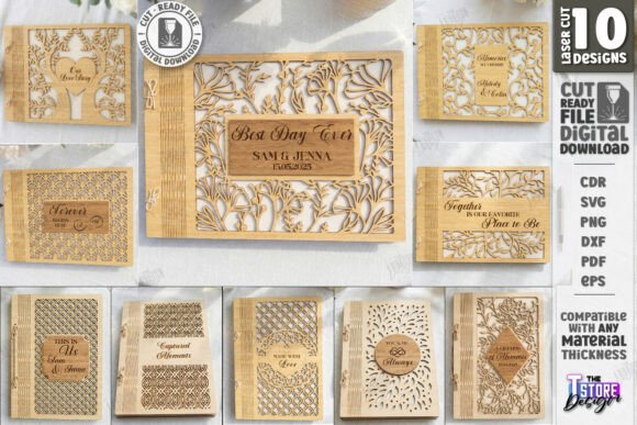 Wedding Guest Book Laser Cut SVG Bundle