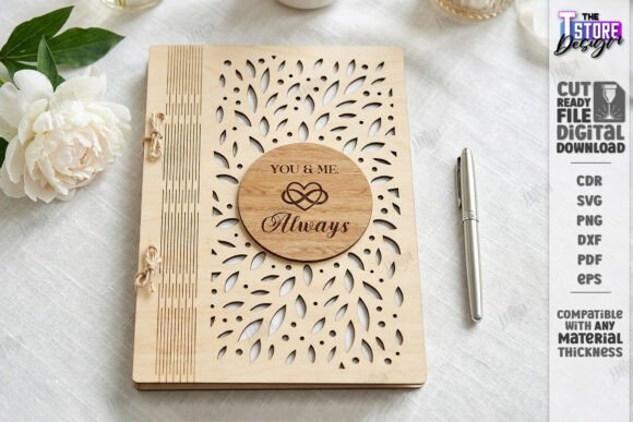 Personalized Laser Cut Wedding Guest Book