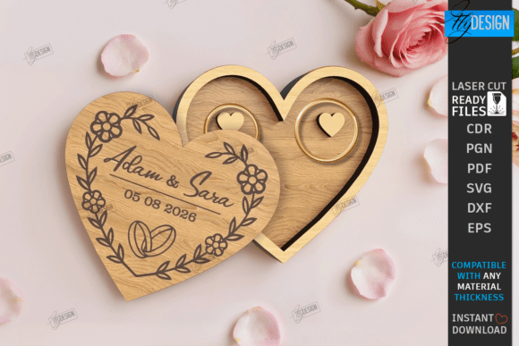 Laser Cut Wedding Ring Jewelry Box