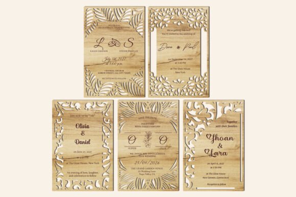 Exquisite Laser-Cut Wedding Invitation Files