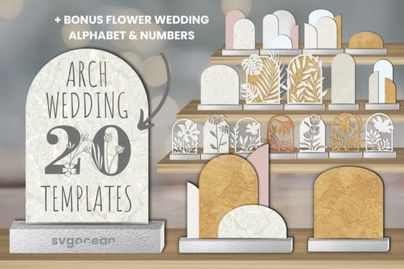 Wedding Arch Template SVG Bundle