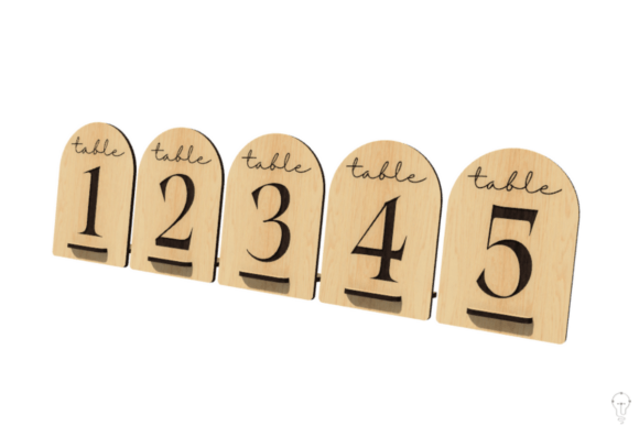 Laser Cut Table Number Signs