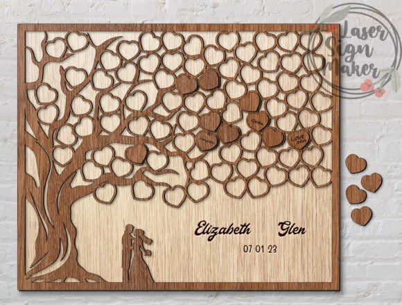 Laser-Cut Wedding Tree Guest Book