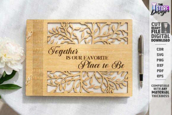 Personalized Laser Cut Wedding Guest Book