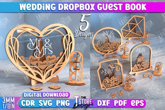 Wedding Laser Cut Guestbook Bundle