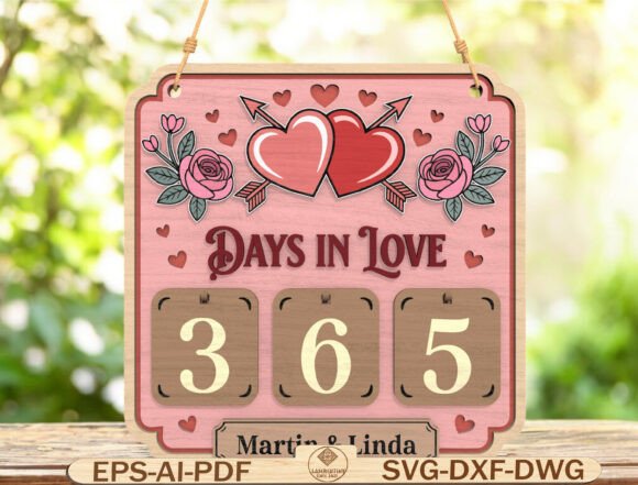 Romantic Days In Love SVG Sign