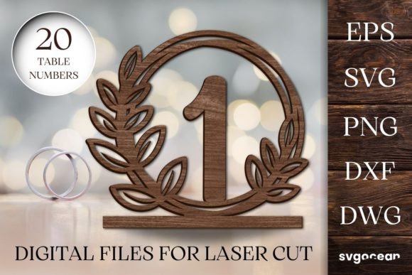 Elegant Floral Table Number Templates