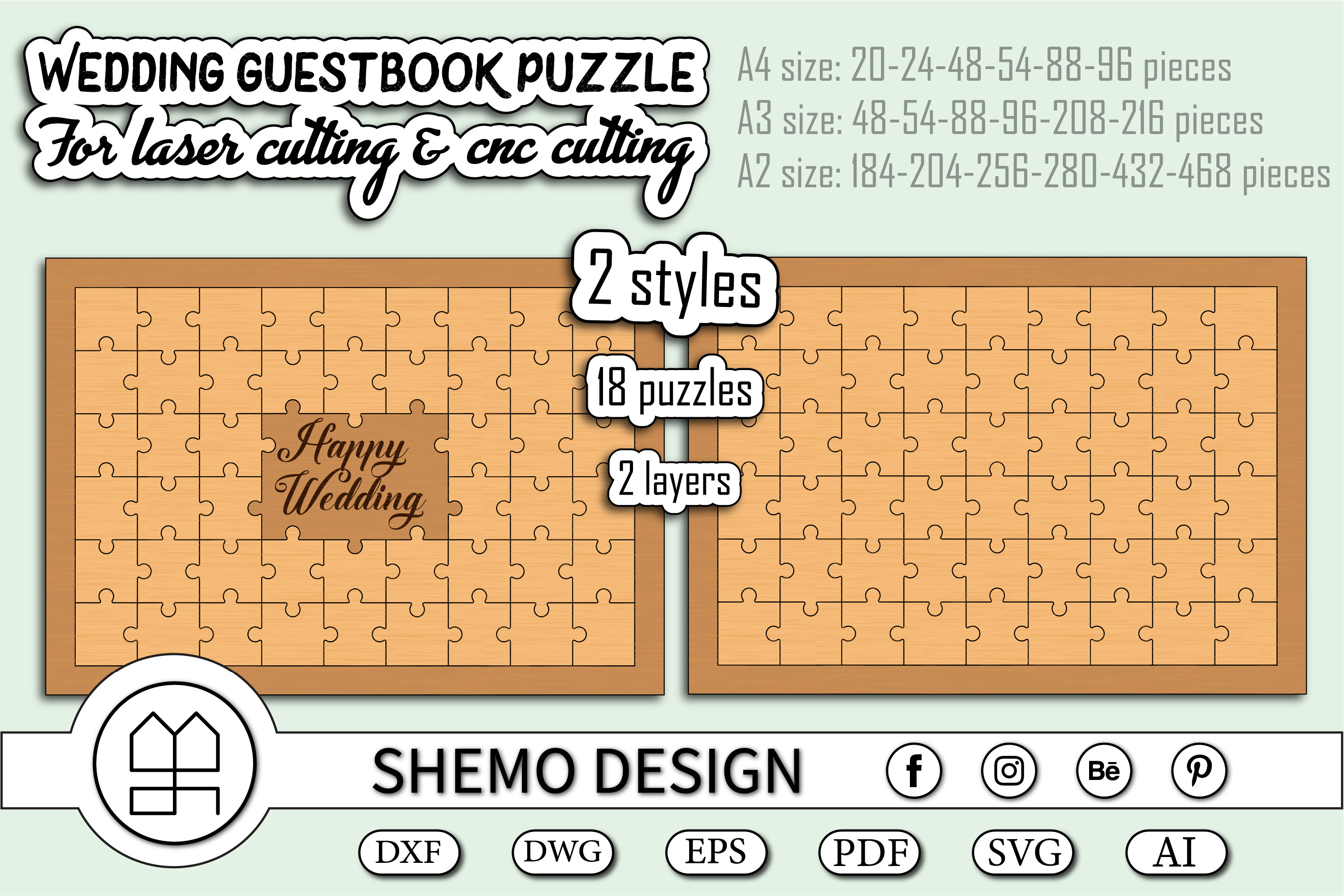 Laser Cut Wedding Guestbook Files