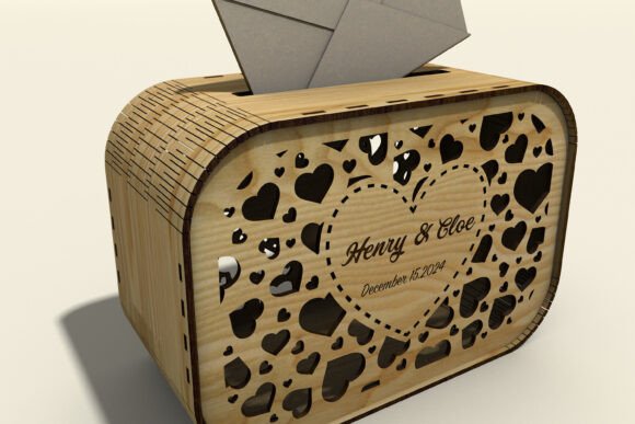 Custom Laser Cut Wedding Card Box