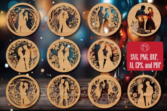 Festive Coaster SVG Craft Bundle