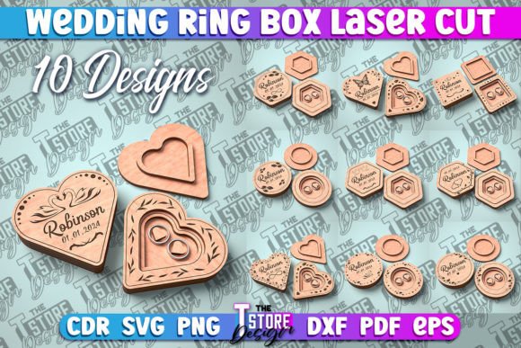 Laser Cut Wedding Jewelry Box Design