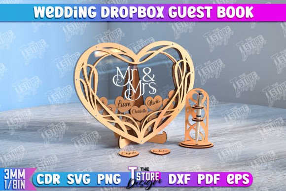 Laser Cut Wedding Drop Box Guestbook