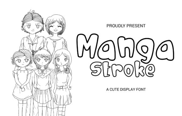 Manga Stroke Cute Display Font