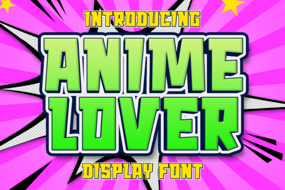 Anime Lover Superhero Comic Display Font