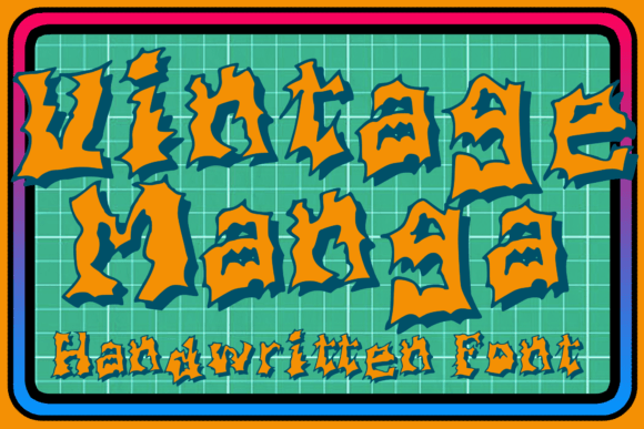 Vintage Manga Retro Anime Display Font