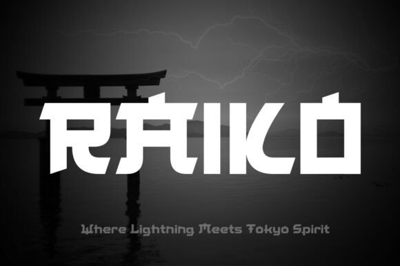 RAIKO Neo Tokyo Lightning Display Font