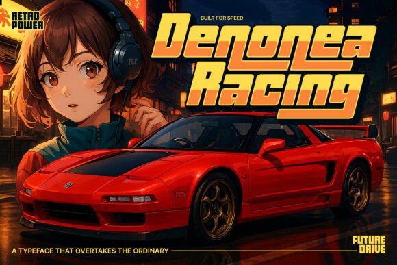 Denonea Racing Display Font