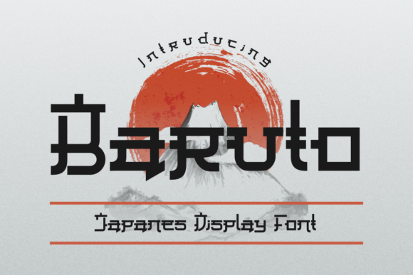 Baruto Kanji-Inspired Display Font