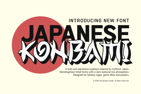 Konbami Japanese-Style Bold Display Font