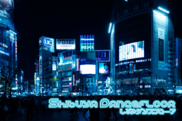Shibuya Dancefloor Sci‑Fi Display Font Family
