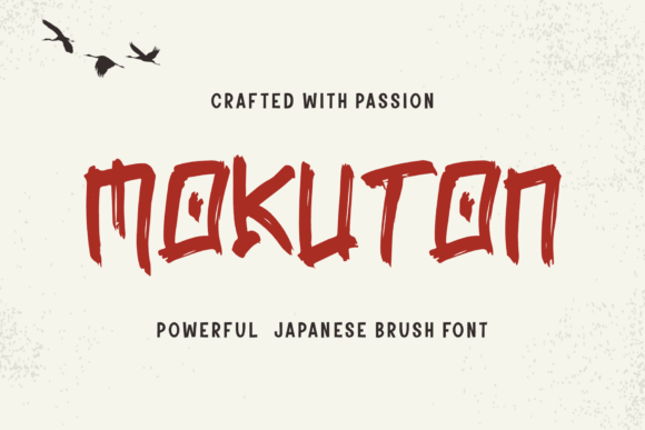 Mokuton Japanese Brush Font