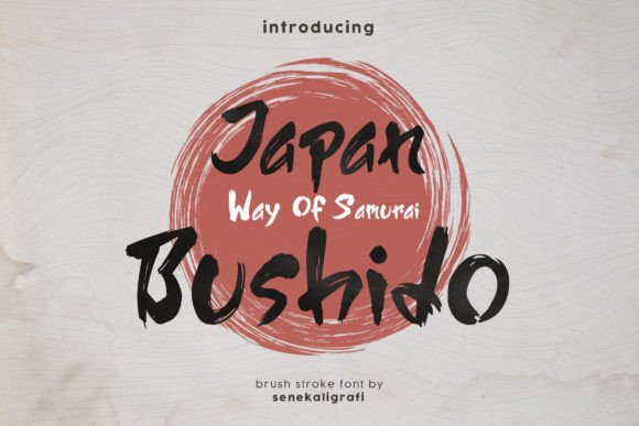 Japan Bushido Handwritten Calligraphy Font