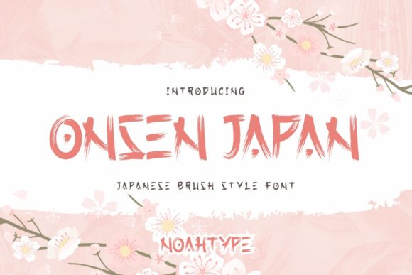 Onsen Japan Brushed Display Font
