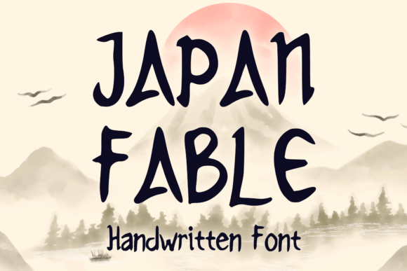 Japan Fable Handwritten Brush Display Font