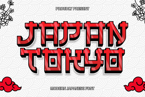 Tokyo Japan Minimalist Typeface