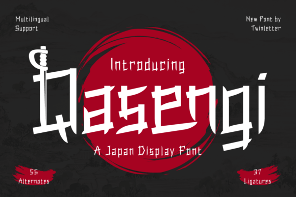 Qasengi Japanese & Southeast Asian Display Font