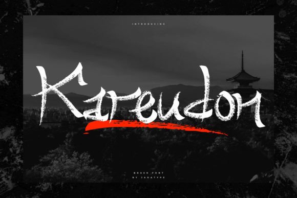 Kareudon Japanese Brush Display Font