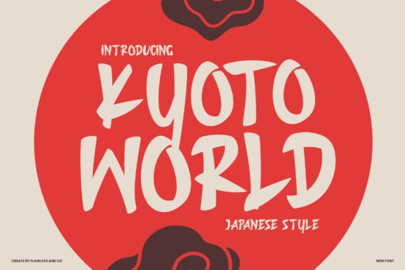 Kyoto World Japanese Brush Display Font