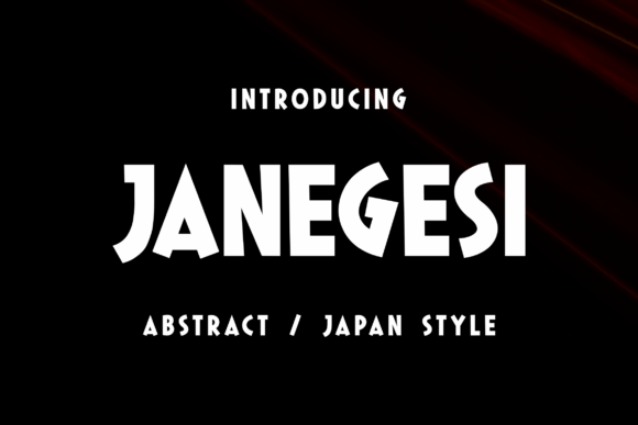 Janegesi Zen-Inspired Japanese Display Font